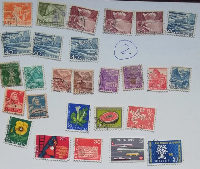 Briefmarken Helvetia, Schweiz, alt,