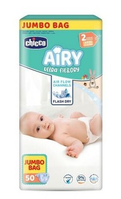 Chicco Chicco Airy Ultra Fit&Dry Mini Taglia 2 Pannolini Bimbi 3-6 kg 25 Pezzi msho 
