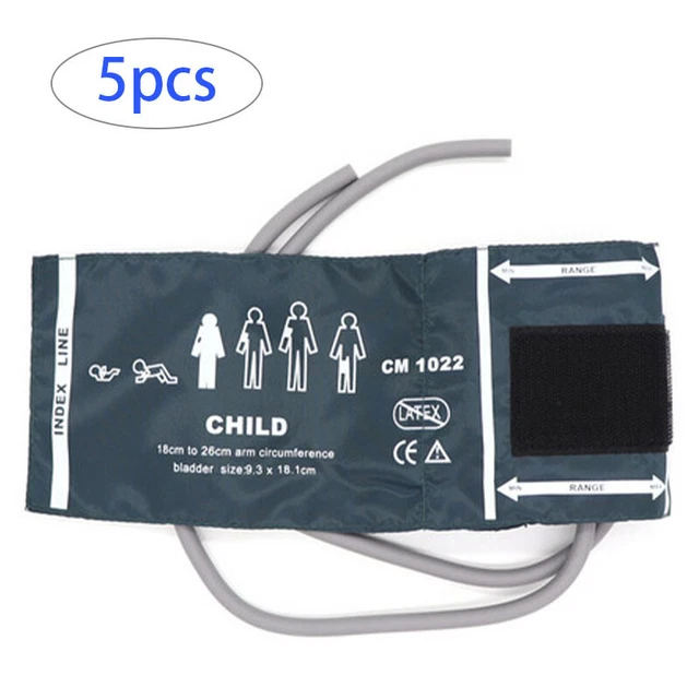 5pcs,Child Double-tube Blood Pressure Cuff NIBP Cuff 18-26 cm Arm Circumference