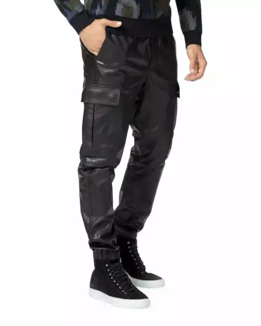 Genuine cowhide handmade leather pants pure leather motor biker Trousers  for men