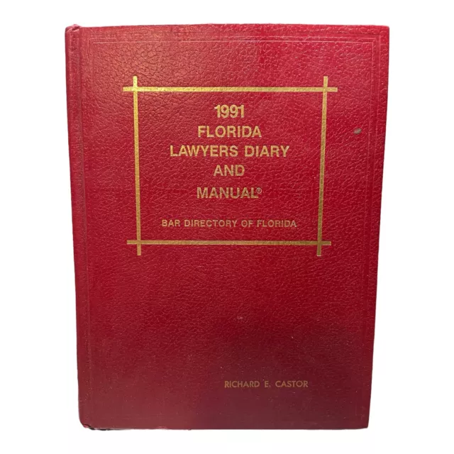 Vintage 1991 Florida  Lawyers Diary and Manual Bar Directory of Florida