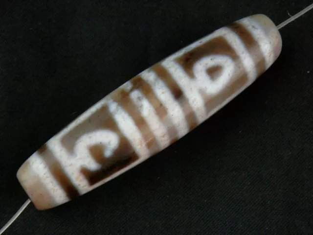 Good Quality Rare Tibetan Natural Old Agate Dzi *4Bodhis* Bead DD162