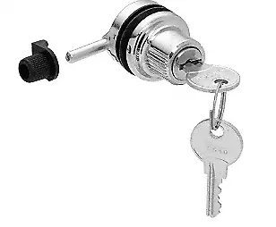 CRL 0910CHKA Chrome Keyed Alike Thru-Glass Plunger Lock