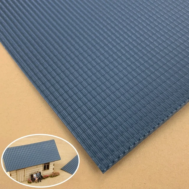 Simulation Carreaux Toit Échelle O Modèle Bâtiment Sable DIY PVC Tuiles Sheet