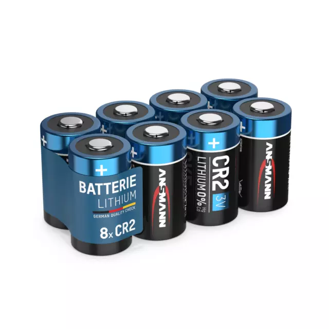 ANSMANN CR2 3V Lithium Batterie – 8er Pack CR2 Batterien –  Einwegbatterie
