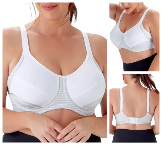 Berlei Electrify Mesh Padded Underwired Medium Impact Sports Bra YYPV - WHITE