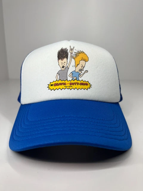 Casquette Trucker Vintage Chevron Années 80/90 - Bleu Et Blanc, Taille Réglable