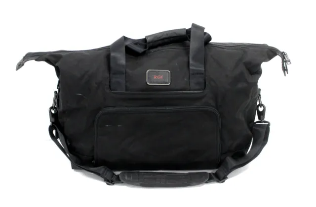 Tumi Alpha 3 Double Expansion Travel Satchel Duffle Bag - Black Nylon