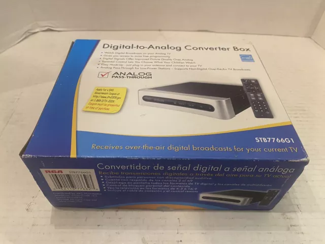 RCA Digital to Analog Converter Box, Over the Air Digital TV Broadcast STD7766G1
