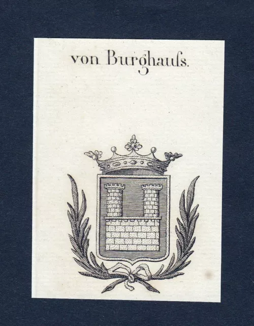 1820 Burghaufs Armoiries Adel Coat De Arms Heraldry Héraldique