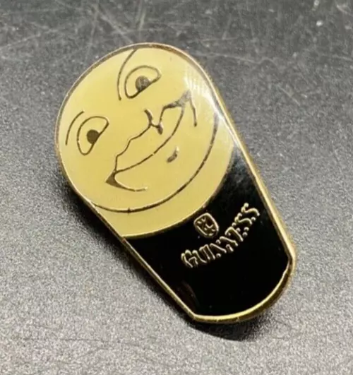 Guinness Smiling Face Lapel Badge Pin