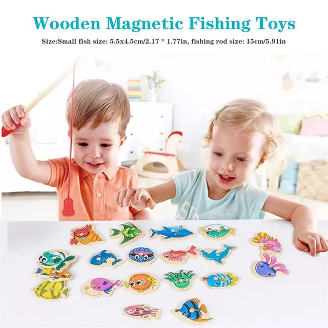 WOODEN FISHING Board Game Kids CatchaFish Toy B0A0 £3.91 PicClick UK