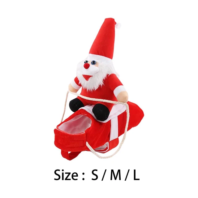 Costume de chien Costume d'équitation de père Noël pour animaux de compagnie