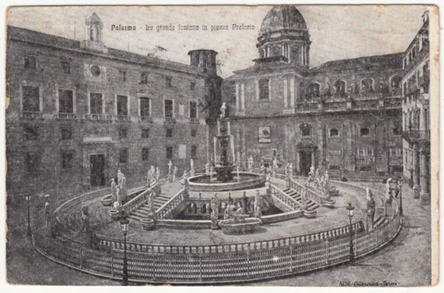 23-25423 - Palermo - Fontana In Piazza Pretoria Viaggiata 1916