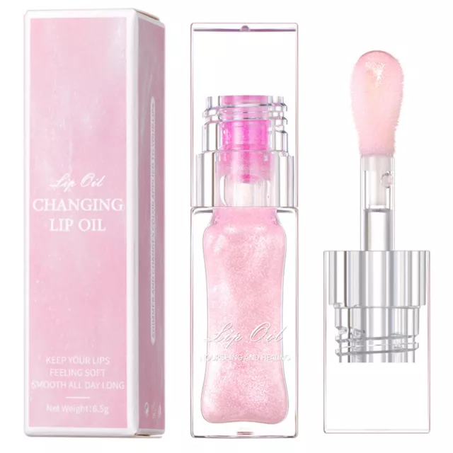 Color Changing Lip Oil, Long Lasting Nourishing Lip Glow Oil Non-sticky