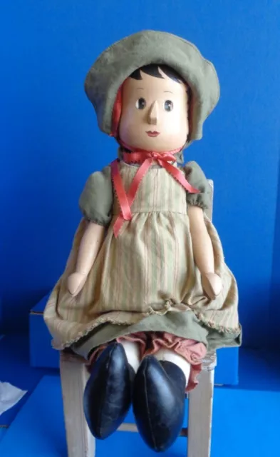 20" Nancy Castendyk Peg Wooden Type Doll- Ooak Artist Made Doll