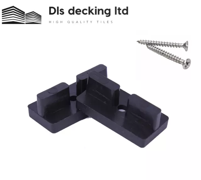 Composite Decking Clips Hidden Fixings Plastic T WPC Deck & Screws Heavy&Thick