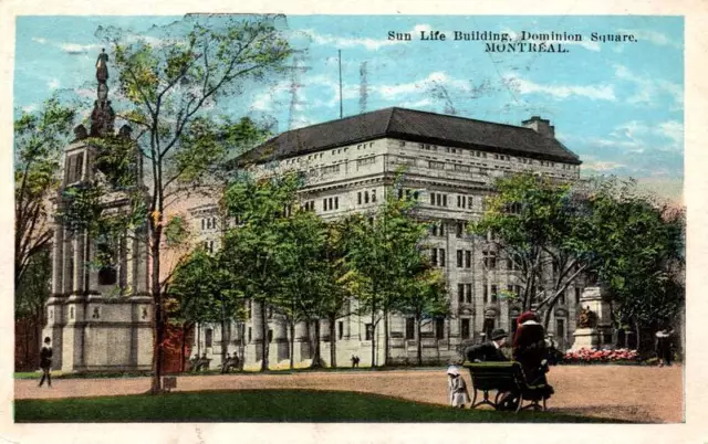 Canada Montreal,QC Sun Life Building Dominion Square 1924 Quebec Vintage