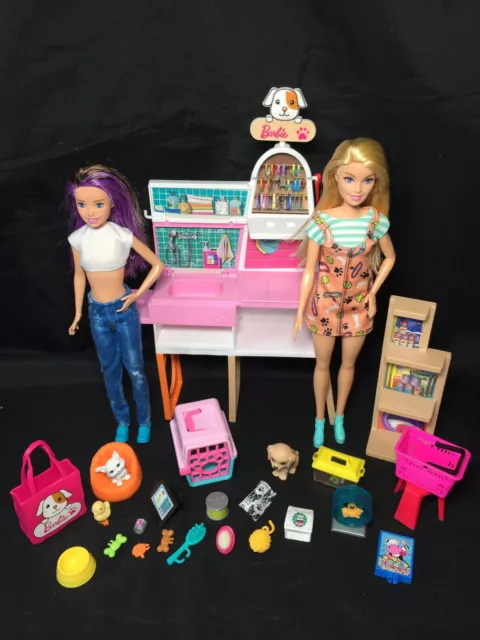 Barbie und Skipper Puppen mit Haustierladen Boutique Spielset