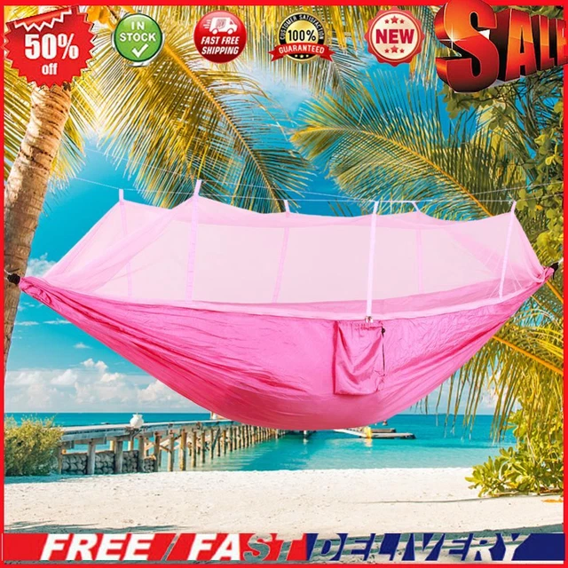 1-2 Person Camping Hammock Breathable Hammock Canopy Quick-Drying Hiking Camping