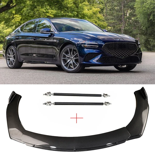 Front Bumper Lip + Strut Rods carbon fiber For Hyundai Elantra Sonata Genesis