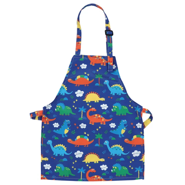 Grembiuli per bambini, per bambini, impermeabili, a maniche lunghe, per pittura, cottura, cucina, grembiule (azzurro cielo + maniche blu tesoro, M