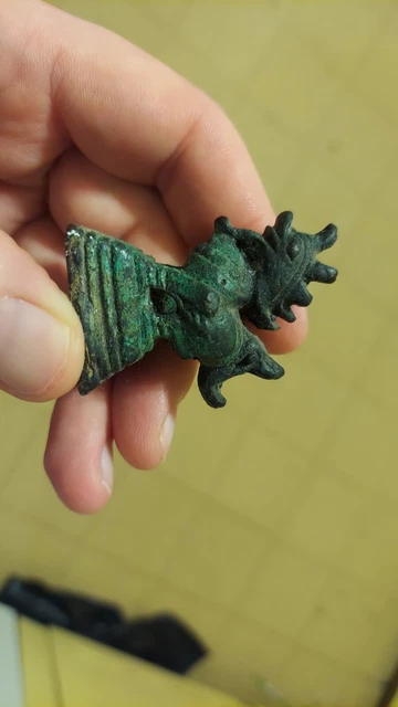Metal Opium Weight 5 Piece Set bronze dragon w stand no date dragon mythical 9
