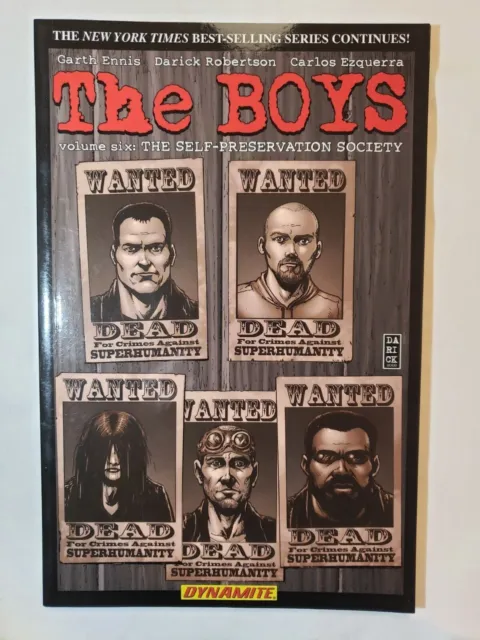 BOYS VOL 6 SELF-PRESERVATION SOCIETY TPB (2010, Dynamite) Signed By Garth Ennis
