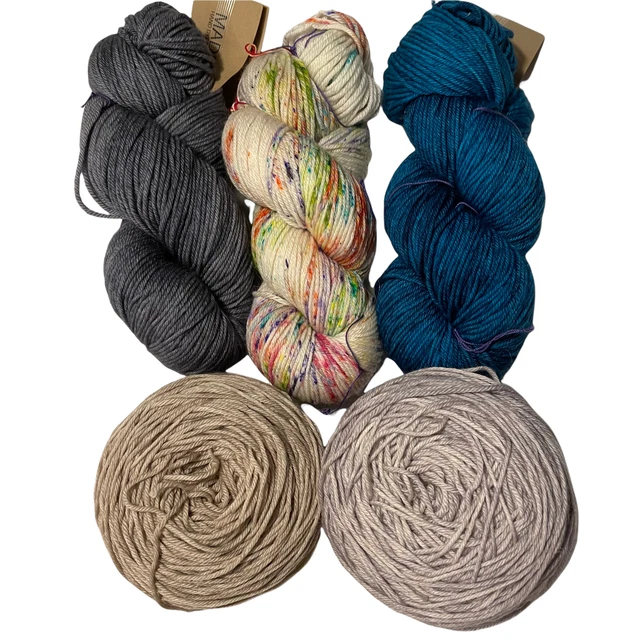 Madelinetosh TOSH DK Merino Wool Hand Dyed Yarn Baltic Gray Speckled Lace