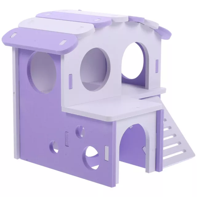 Guinea Pig Hideout House with Ramp Hamster House Villa Chinchilla Hut Hamster