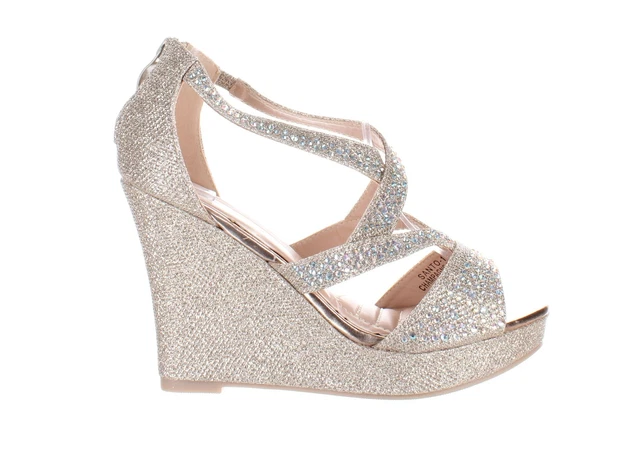 Bella Marie Womens Santo-11 Peach Ankle Strap Heels Size 7 (7122427)