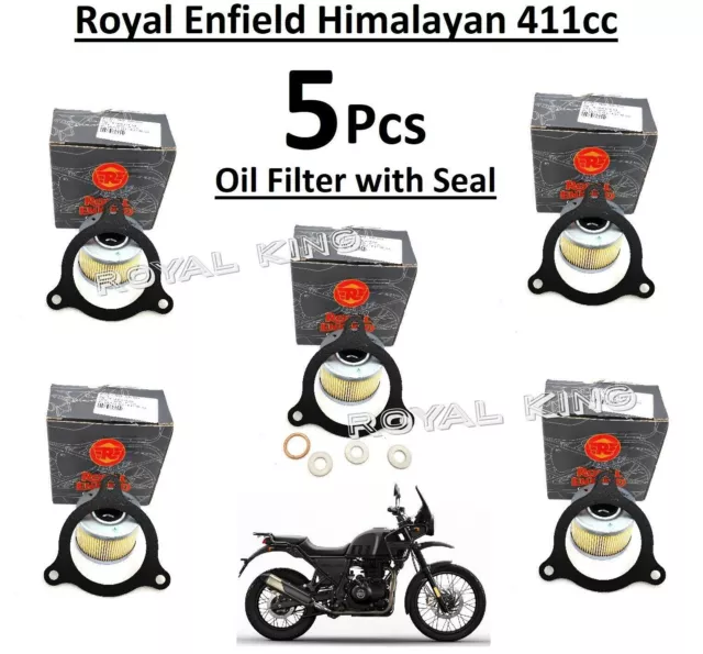 Filtro de aceite Royal Enfield Himalayan de 5 piezas con sello # 888464
