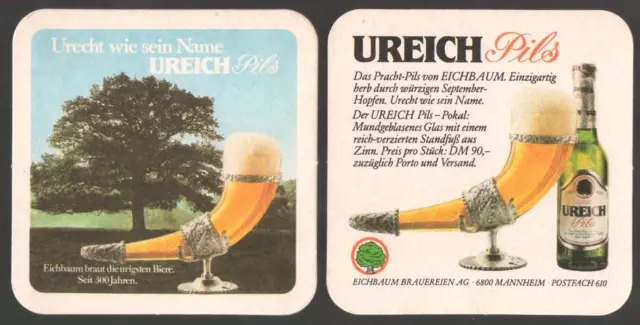 Bierdeckel Eichbaum MANNHEIM Ureich Pils *BD645