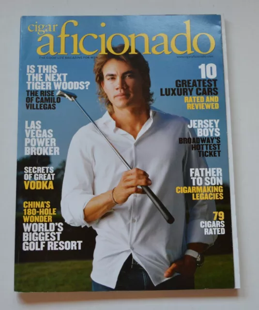 Cigar Aficionado Magazine August 2006 Golf Camilo Villegas - Vodka - Luxury Cars