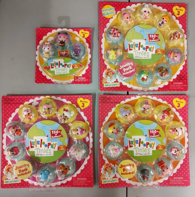 Lot: Lalaloopsy Tinies Series 3 w/ Jewelry Pack New in Package 30 dolls/pets