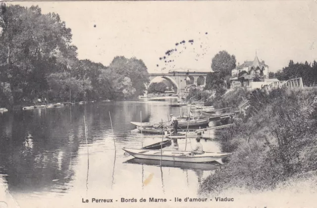 CPA 94 LE PERREUX Bords de Marne Ile d'Amour Viaduct