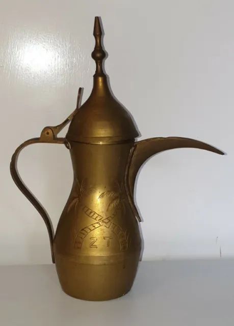 Middle Eastern Vintage Antique Coffee Dallah With Original Gravings