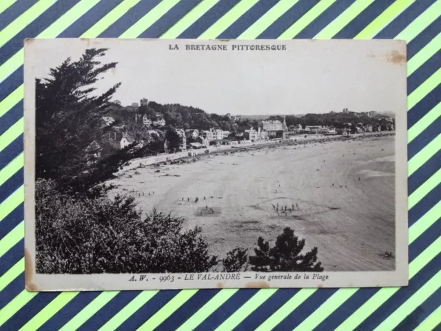 cpa Brittany Breizh PLÉNEUF VAL ANDRÉ General view of the beach