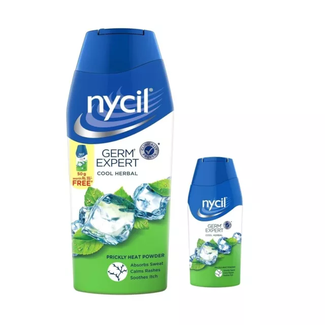 Nycil Germ Expert Cool Herbal Prickly Heat & Cooling Powder 150 gm + 50 gm Free