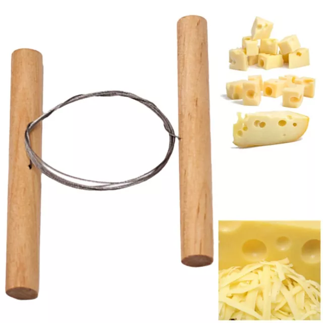 Cortador de alambre de alta resistencia para jabón arcilla de queso y masa mango de madera duradero