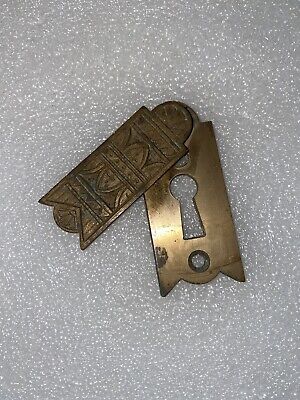 Antique Brass Eastlake Keyhole With Swivel Cover
