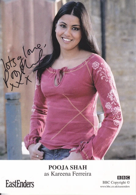 Pooja Shah Signed Eastenders Cast Card
