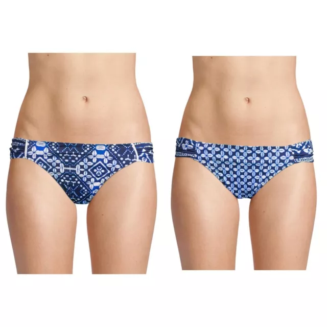 NWT Tommy Bahama Cowrie Reversible Bikini Bottom Mare Blue Womens Size XS  $74