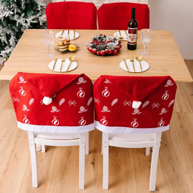 FE# Christmas Seat Cover Non-woven Fabric Table Chair Covers for Home Hotel Supp