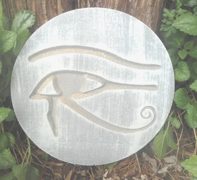 Eye of Horus concrete mold plastic casting plaster wax & more 10" x 3/4" thick