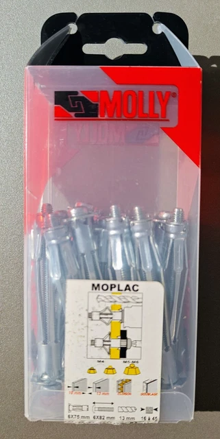 BOÎTE DE 50 Chevilles MOLLY MOPLAC M4X59 avec vis EUR 12,00 PicClick FR