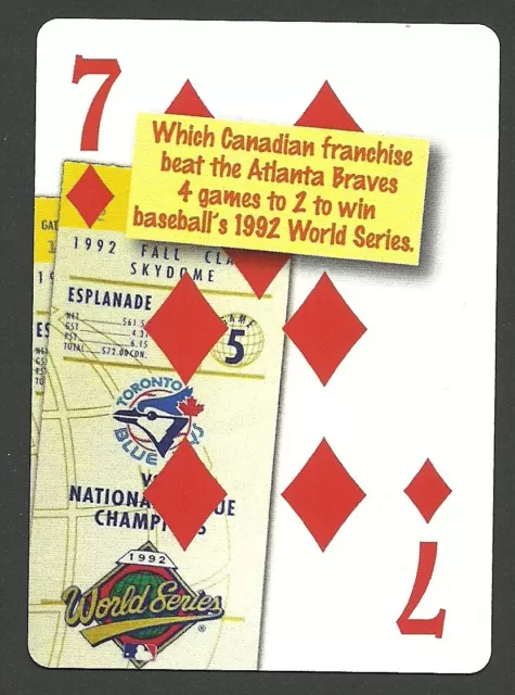 Toronto Blue Jays World Series Baseball Champs Neat Playing Card #2Y9