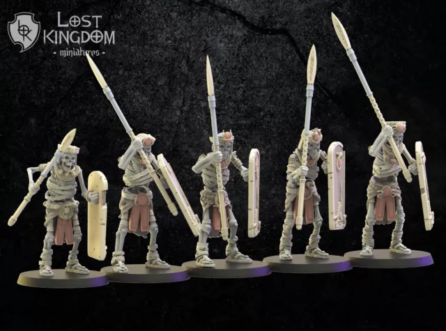 Hurus Spearmen, Lost Kingdom Miniatures, Tomb Kings x10