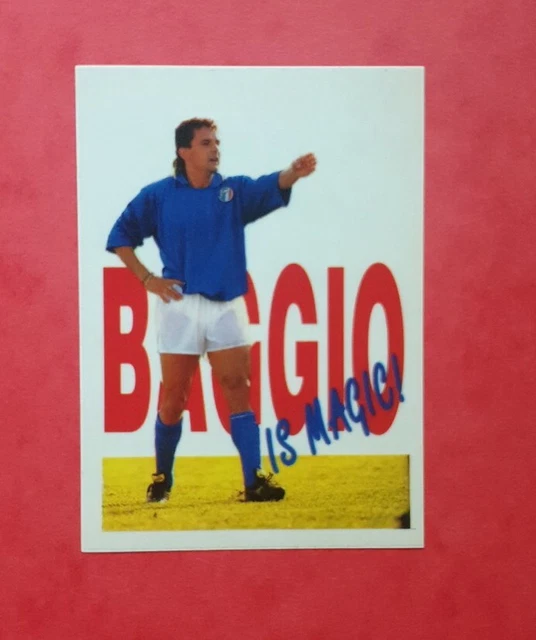 Autocollant Panini Mondiale 1990 Roberto Baggio "Baggio Is Magic!" - Éditeur Vallardi, Italie, Non Collé