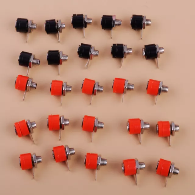 50pcs 4mm Banana Panel Socket Test Probe Binding Post Nut Plug Jack Connectors